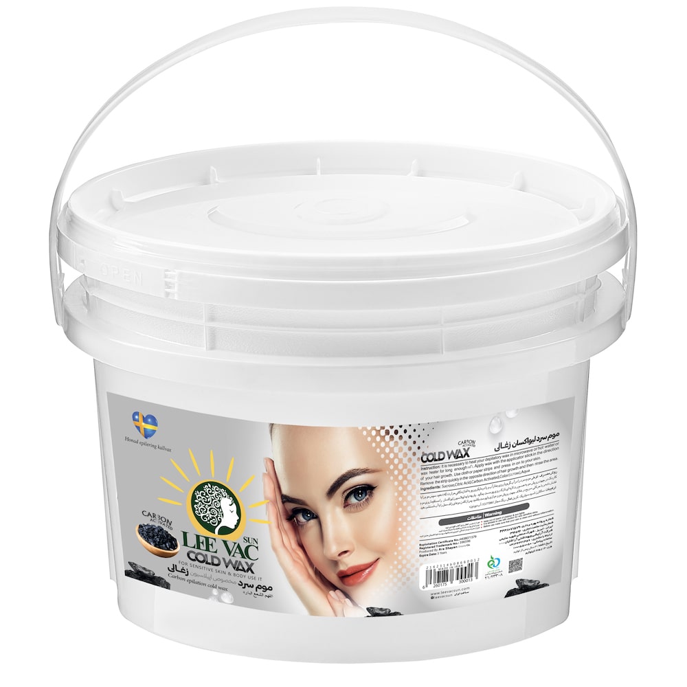 عکس-موم سرد اپیلاسیون سطلی زغالی لیواکسان 3.5 کیلویی - وکس کربن فعال